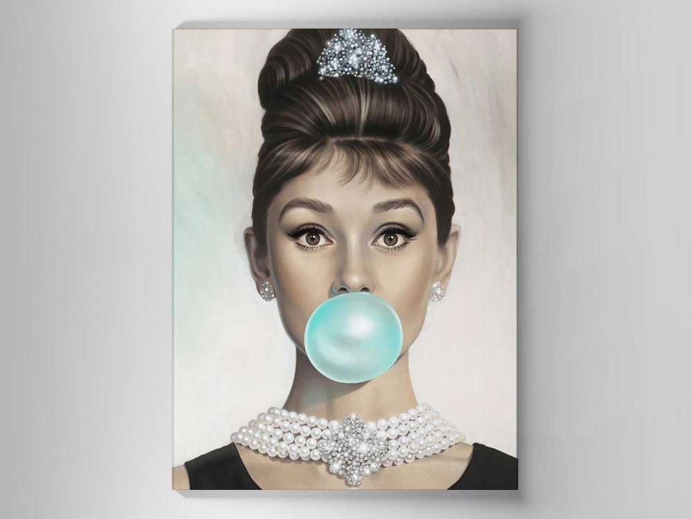 Tela "Audrey Hepburn bubble"