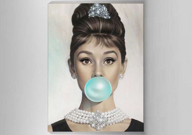 Tela "Audrey Hepburn bubble"
