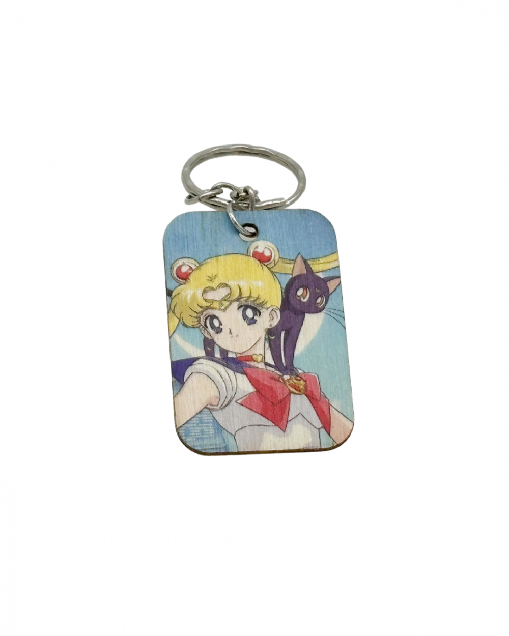 Portachiavi In Legno - Sailor Moon & Luna