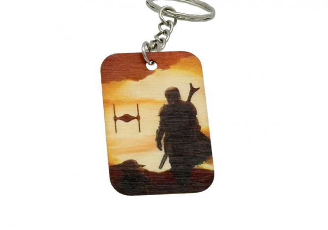 Portachiavi In Legno - The Mandalorian