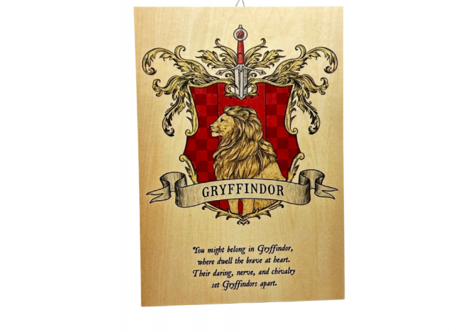 Targa Casata in legno - Harry Potter (Grifondoro)