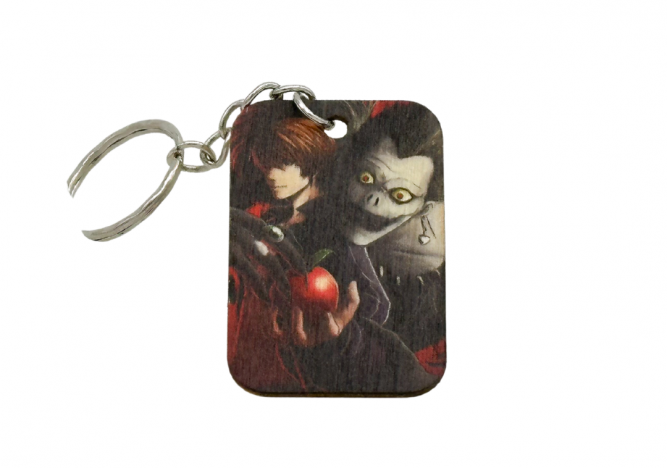 Portachiavi In Legno - Light & Ryuk