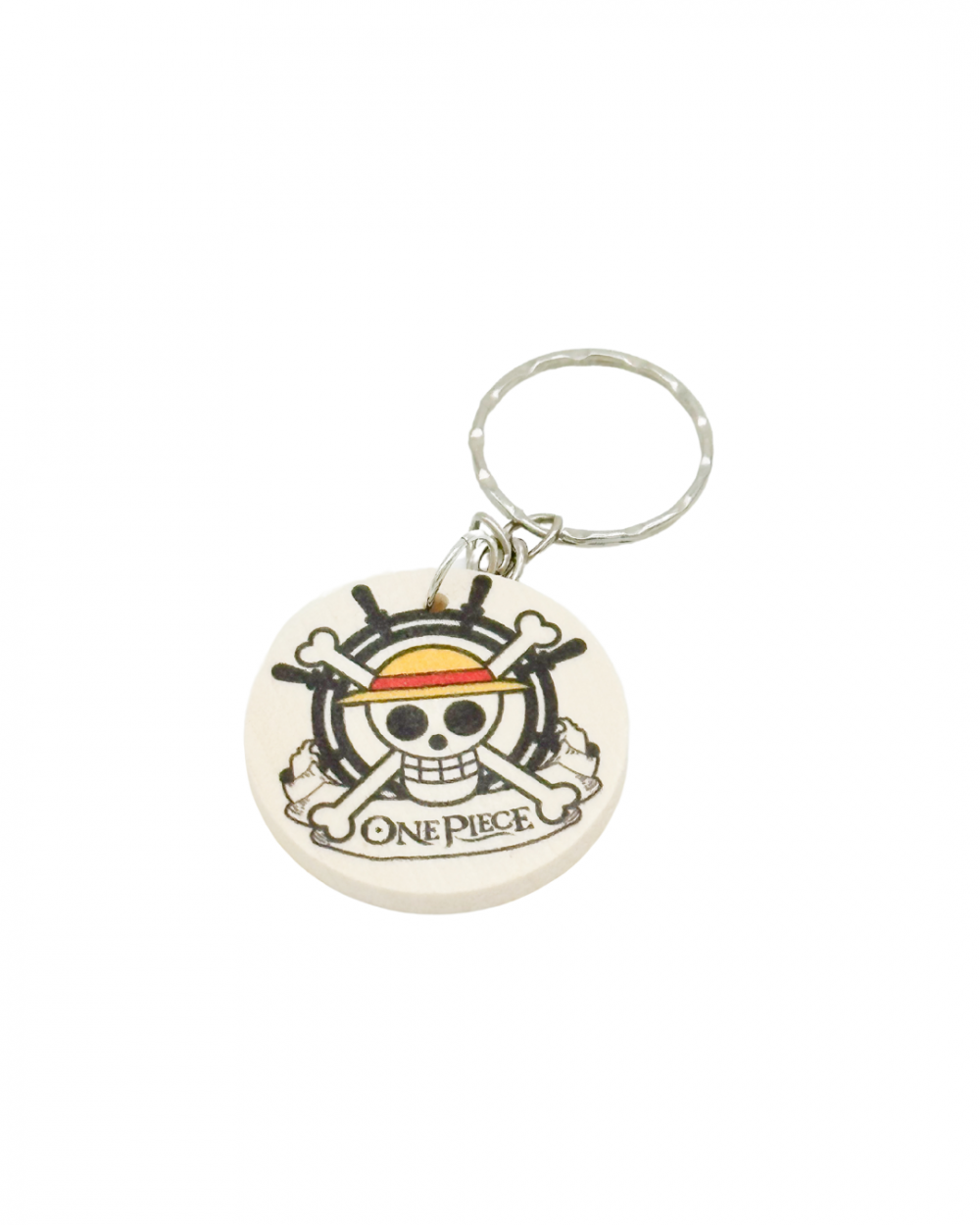 Portachiavi In Legno - Teschio Jolly Roger